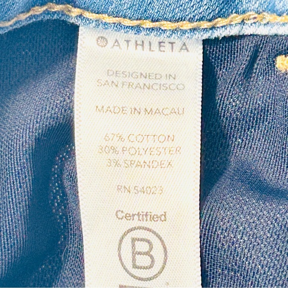 Athleta jeans Sculptek High Rise jeggings light wash stretchy women size 4 - Picture 5 of 13